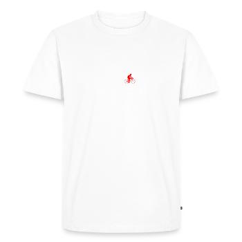 EVOLUTION vélo cycliste vélo - T-shirt Premium bio Homme - blanc - Devant - Nico (187cm)