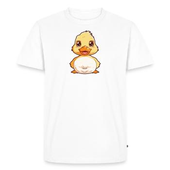Quack, beak - Men's Premium Organic T-Shirt - white - Front - Nico (187cm)
