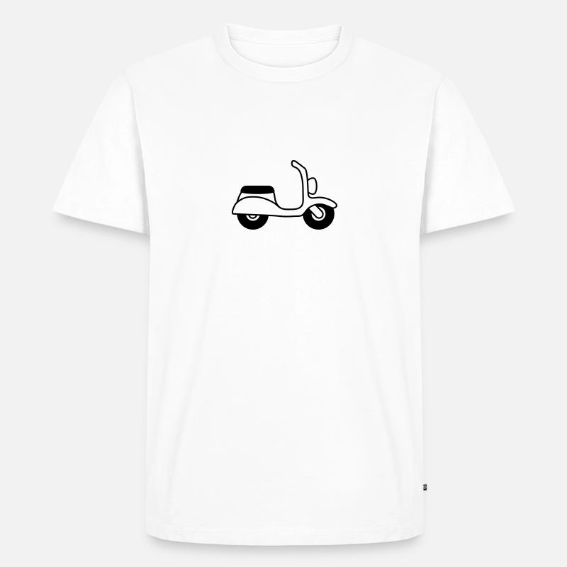 Moped - Männer Premium Bio T-Shirt - Weiß