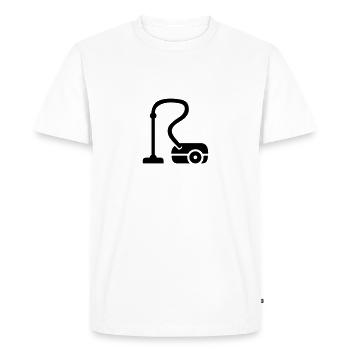 Aspirateur - T-shirt Premium bio Homme - blanc - Devant - Nico (187cm)