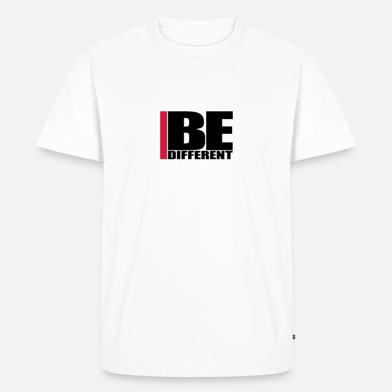 Cool Be Different Logo - T-shirt Premium bio Homme - blanc