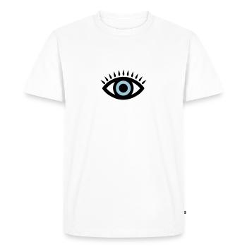 oeil yeux icone vigilant surveille 2002 - T-shirt Premium bio Homme - blanc - Devant - Nico (187cm)