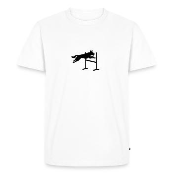 Dog agility - Men's Premium Organic T-Shirt - white - Front - Nico (187cm)
