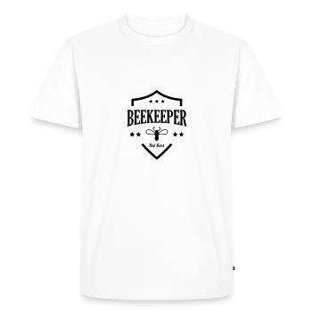 Apiculteur / Apiculture - T-shirt Premium bio Homme - blanc - Devant - Nico (187cm)