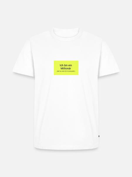 Millionär - Männer Premium Bio T-Shirt - Weiß