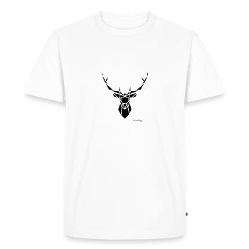 Stag Urbain Street Style Style Urbain - T-shirt Premium bio Homme - blanc - Devant - Nico (187cm)