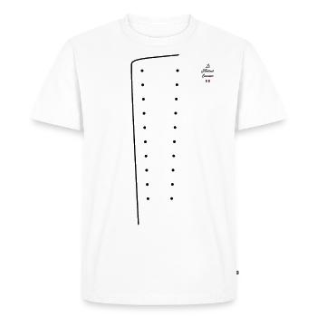 Le meilleur cuisinier - Tenue de cuisinier France - T-shirt Premium bio Homme - blanc - Devant - Nico (187cm)