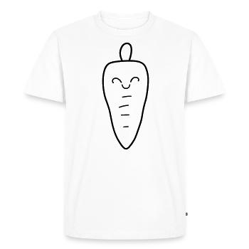 Carotte - T-shirt Premium bio Homme - blanc - Devant - Nico (187cm)