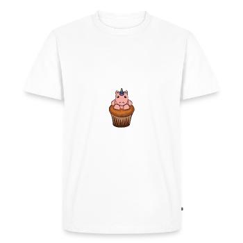 Ma petite couleur de petit gâteau sans écriture - T-shirt Premium bio Homme - blanc - Devant - Nico (187cm)