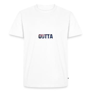 straight outta australia - Männer Premium Bio T-Shirt - Weiß - Vorne - Nico (187cm)