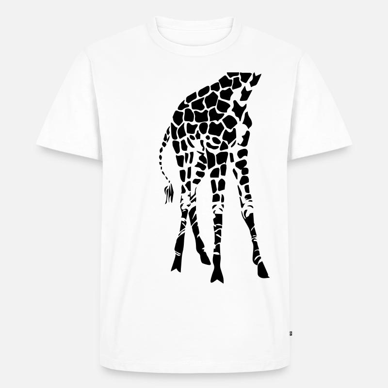 Giraffe - Männer Premium Bio T-Shirt - Weiß