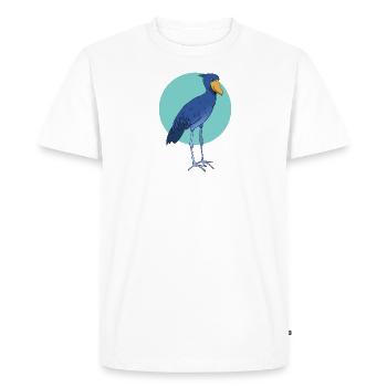 Bec-de-chaussure Ornithologue Forêt I Cadeau - T-shirt Premium bio Homme - blanc - Devant - Nico (187cm)