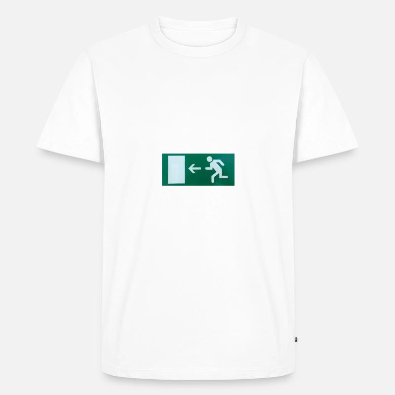 exit - Männer Premium Bio T-Shirt - Weiß