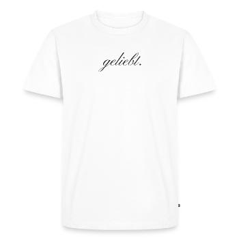 beloved. - Men's Premium Organic T-Shirt - white - Front - Nico (187cm)