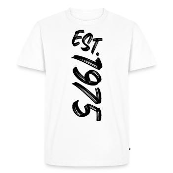 Est. 1975 - Established 1975 - Birthday Gift - Men's Premium Organic T-Shirt - white - Front - Nico (187cm)