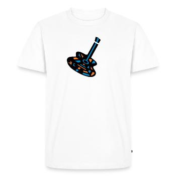 Guitare Acoustique Concert guitare occidentale 1 - T-shirt Premium bio Homme - blanc - Devant - Nico (187cm)