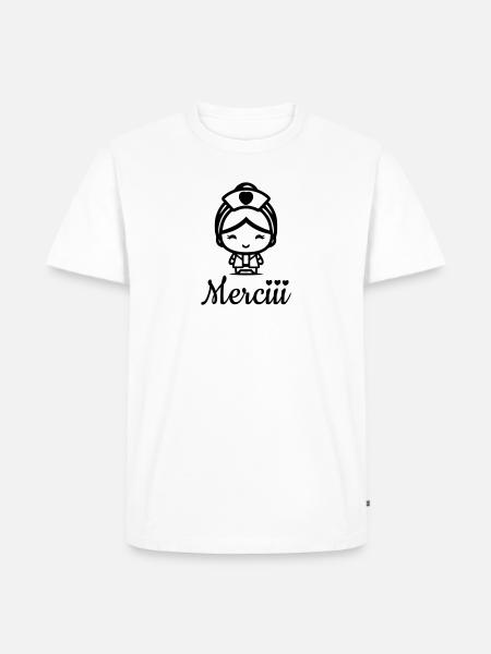 I support nurses - Men's Premium Organic T-Shirt - white