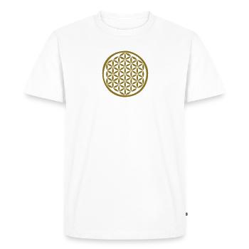 Flower of Life 2nd variant - Men's Premium Organic T-Shirt - white - Front - Nico (187cm)