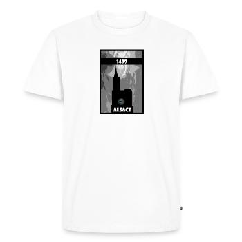 Cathédrale de Strasbourg Alsace - T-shirt Premium bio Homme - blanc - Devant - Nico (187cm)