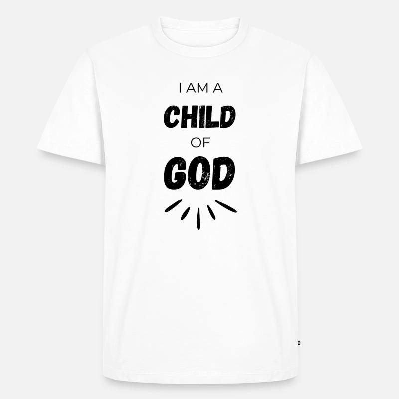 ICH BIN EIN KIND GOTTES - Männer Premium Bio T-Shirt - Weiß