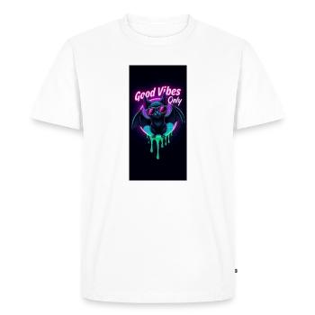 Chauve-souris néon - T-shirt Premium bio Homme - blanc - Devant - Nico (187cm)