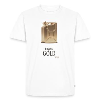 Liquid Gold Fuel Price Humor Design - Men's Premium Organic T-Shirt - white - Front - Nico (187cm)