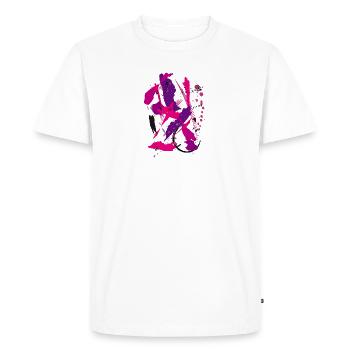 Art urbain abstrait de Magentarausch - T-shirt Premium bio Homme - blanc - Devant - Nico (187cm)