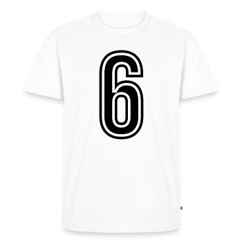 6 Number symbol - Men's Premium Organic T-Shirt - white - Front - Nico (187cm)