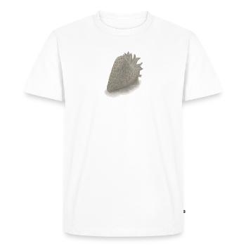 Fraise vintage esquissée - T-shirt Premium bio Homme - blanc - Devant - Nico (187cm)