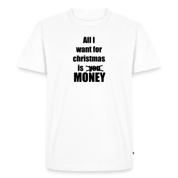 l'argent du prix de la chanson de Noël - T-shirt Premium bio Homme - blanc - Devant - Nico (187cm)