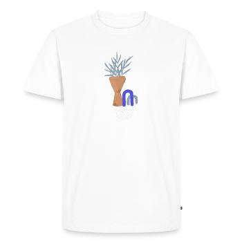 bow - Men's Premium Organic T-Shirt - white - Front - Nico (187cm)