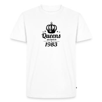 Queens 1983 - Men's Premium Organic T-Shirt - white - Front - Nico (187cm)