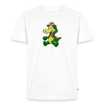Croco 12 - T-shirt Premium bio Homme - blanc - Devant - Nico (187cm)