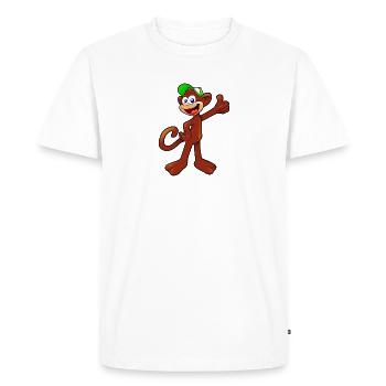 monkey - Men's Premium Organic T-Shirt - white - Front - Nico (187cm)
