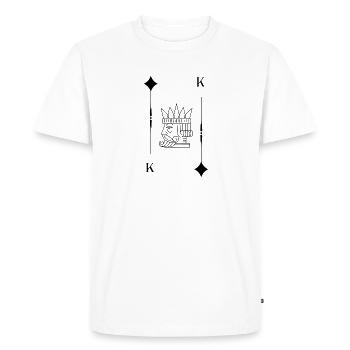 Roi de carreau - T-shirt Premium bio Homme - blanc - Devant - Nico (187cm)