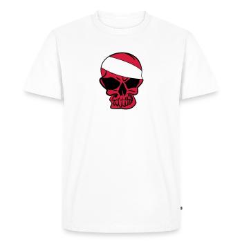Anarcho Skull Anarchy anarchy - Men's Premium Organic T-Shirt - white - Front - Nico (187cm)