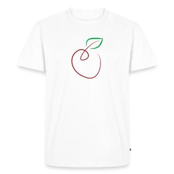 pomme - T-shirt Premium bio Homme - blanc - Devant - Nico (187cm)