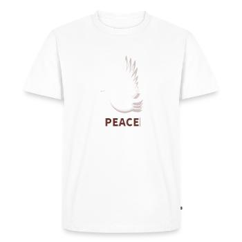 paix, Ukraine, paix mondiale, mouvement pour la paix, - T-shirt Premium bio Homme - blanc - Devant - Nico (187cm)