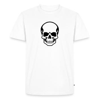 Skull - Men's Premium Organic T-Shirt - white - Front - Nico (187cm)