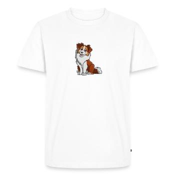 Australian Shepherd Red Habs - Men's Premium Organic T-Shirt - white - Front - Nico (187cm)