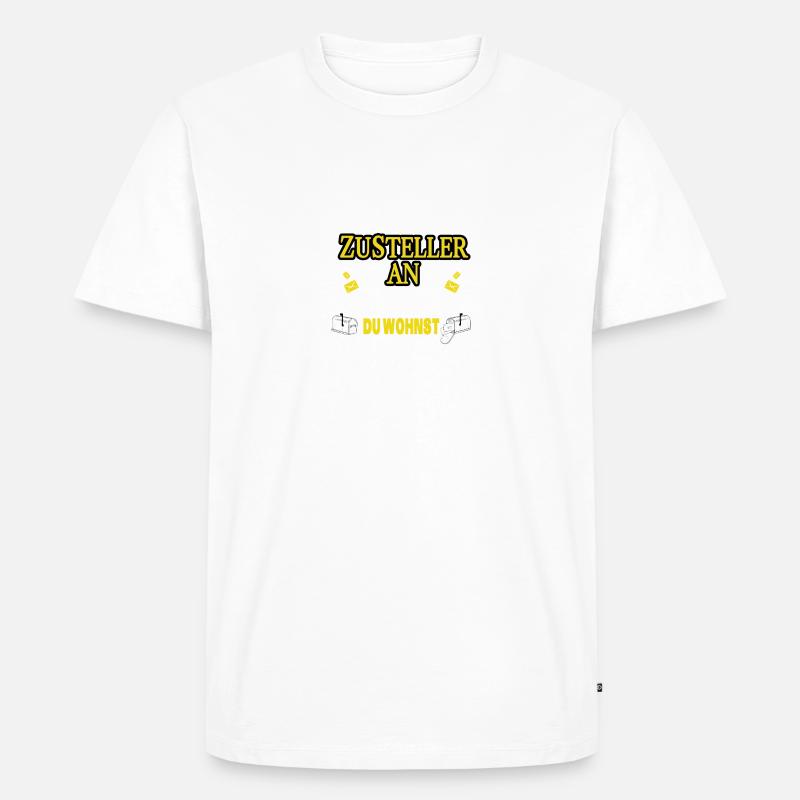 Zusteller Postbote Packetservice Geschenk - Männer Premium Bio T-Shirt - Weiß