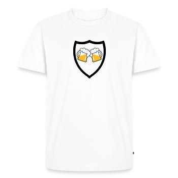 Beer emblem 2c - Men's Premium Organic T-Shirt - white - Front - Nico (187cm)