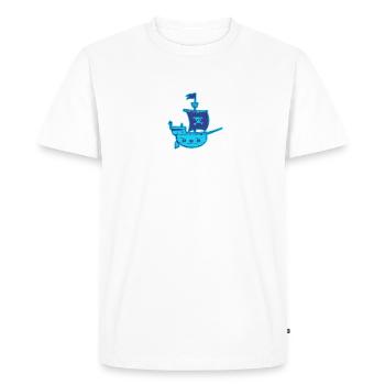 Le Bâteau Pirate - T-shirt Premium bio Homme - blanc - Devant - Nico (187cm)