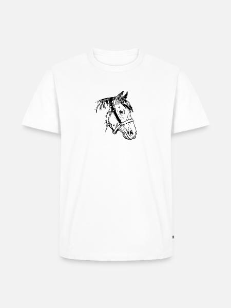 horse199 - Men's Premium Organic T-Shirt - white