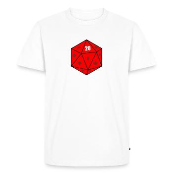 D20 Cube - T-shirt Premium bio Homme - blanc - Devant - Nico (187cm)