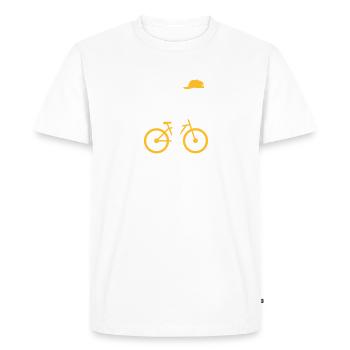 A Cyclist - Men's Premium Organic T-Shirt - white - Front - Nico (187cm)