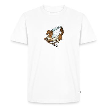 Pegasus - Men's Premium Organic T-Shirt - white - Front - Nico (187cm)