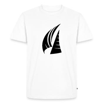 Deux voiles élégantes pour les skippers et les capitaines cool - T-shirt Premium bio Homme - blanc - Devant - Nico (187cm)