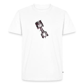 PleuelKolbenStange - Männer Premium Bio T-Shirt - Weiß - Vorne - Nico (187cm)