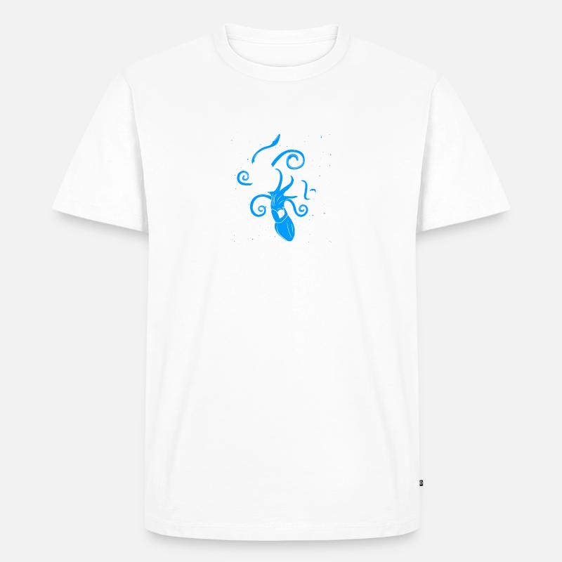 Squid vs Space Shuttle - Männer Premium Bio T-Shirt - Weiß